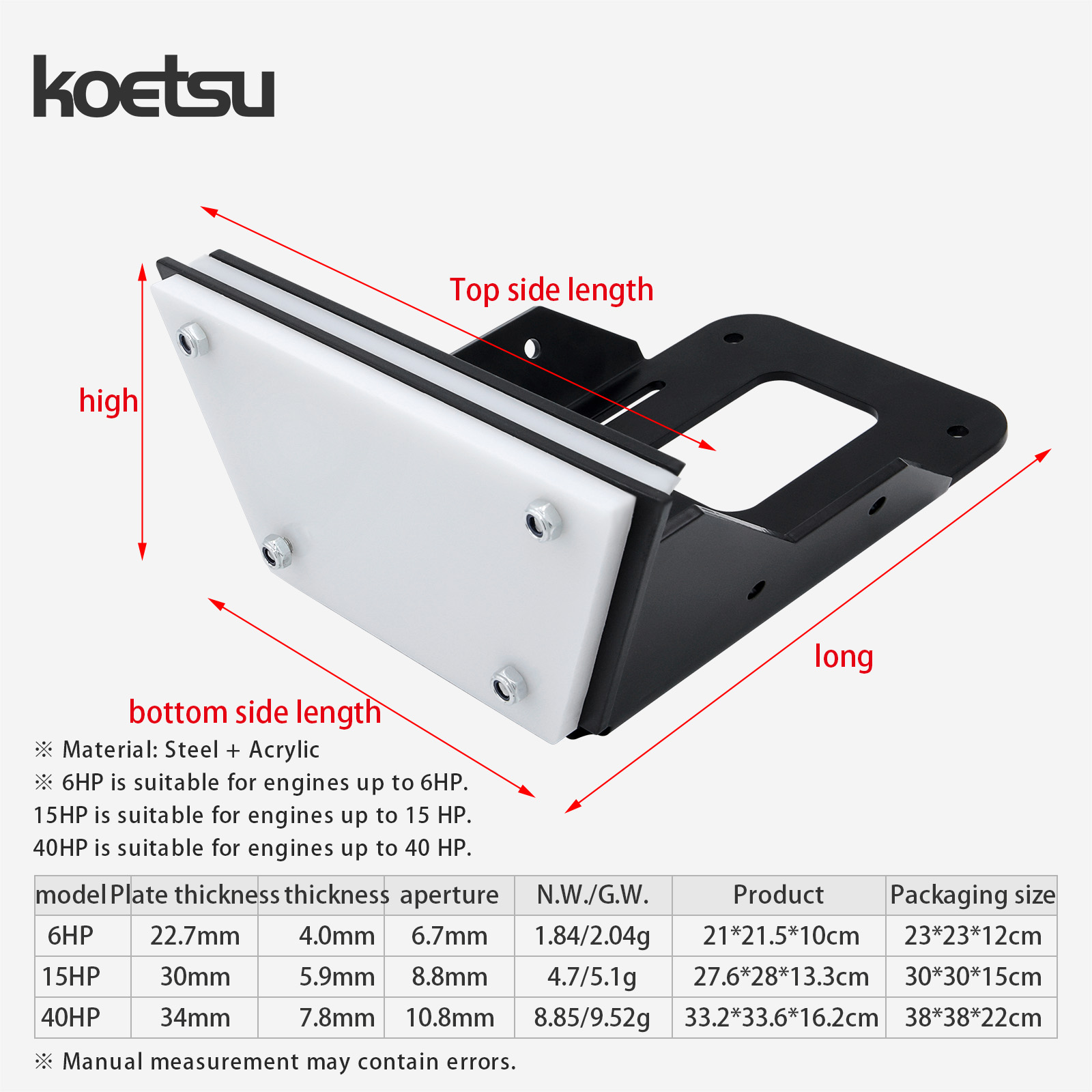 KOETSU 모터 장착 브래킷, 선외 모터 스턴 스러스 - Fish Finder Mount 리뷰 및 가격