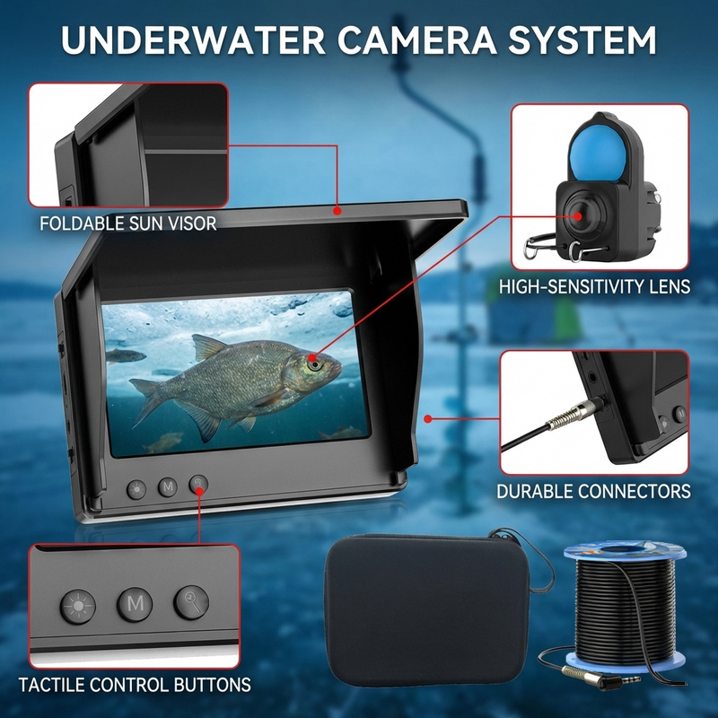 수중 낚시 카메라 4.3인치 HD 1080P 모니터 어 - Fish Finder Case 리뷰 및 가격